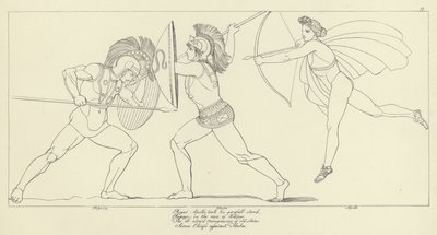 Siete jefes contra Tebas de John Flaxman